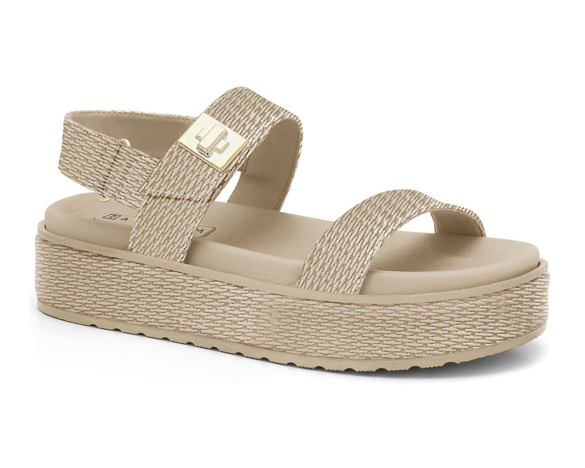 Sandália Flatform Feminina Almond Ramarim 2443206-5