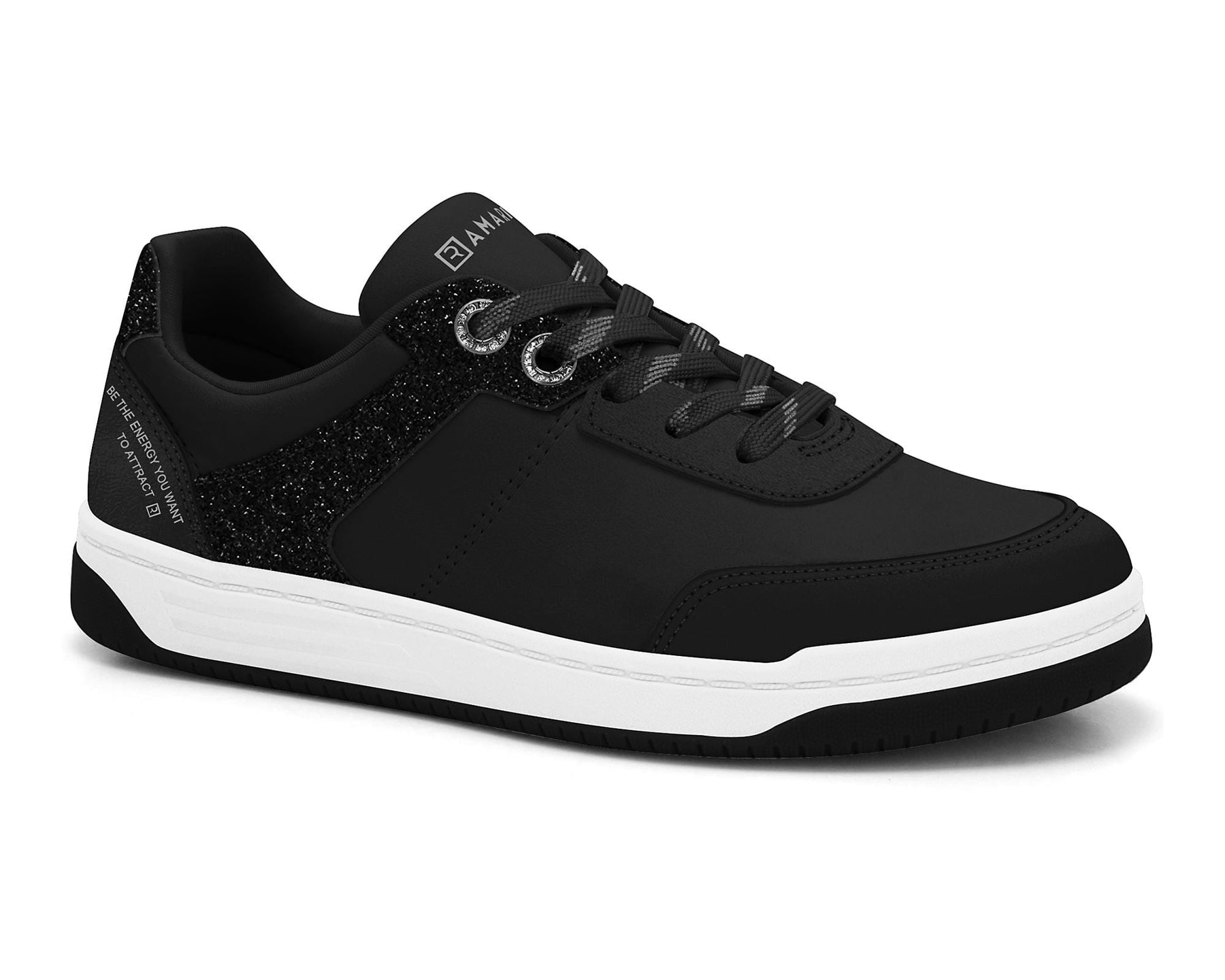 Tênis Feminino Preto/Branco Glitter Ramarim 2463204-3