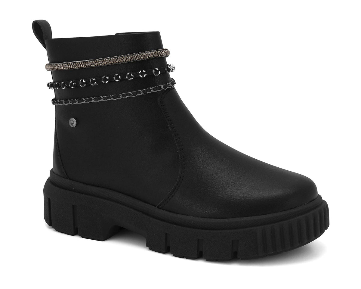 Bota Cano Curto Tratorada Feminina Preta Ramarim 2499105-1